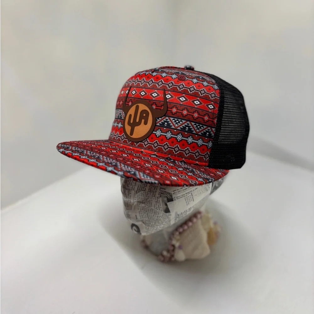 Southwestern Cactus | Aztec Pattern Snapback | Western Festival Cap | Like New - Picture 7 of 9